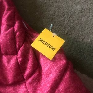 Cute maroon vest. Never worry! Fun and warm